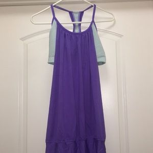 Lululemon No Limits tank purple and turquoise 12